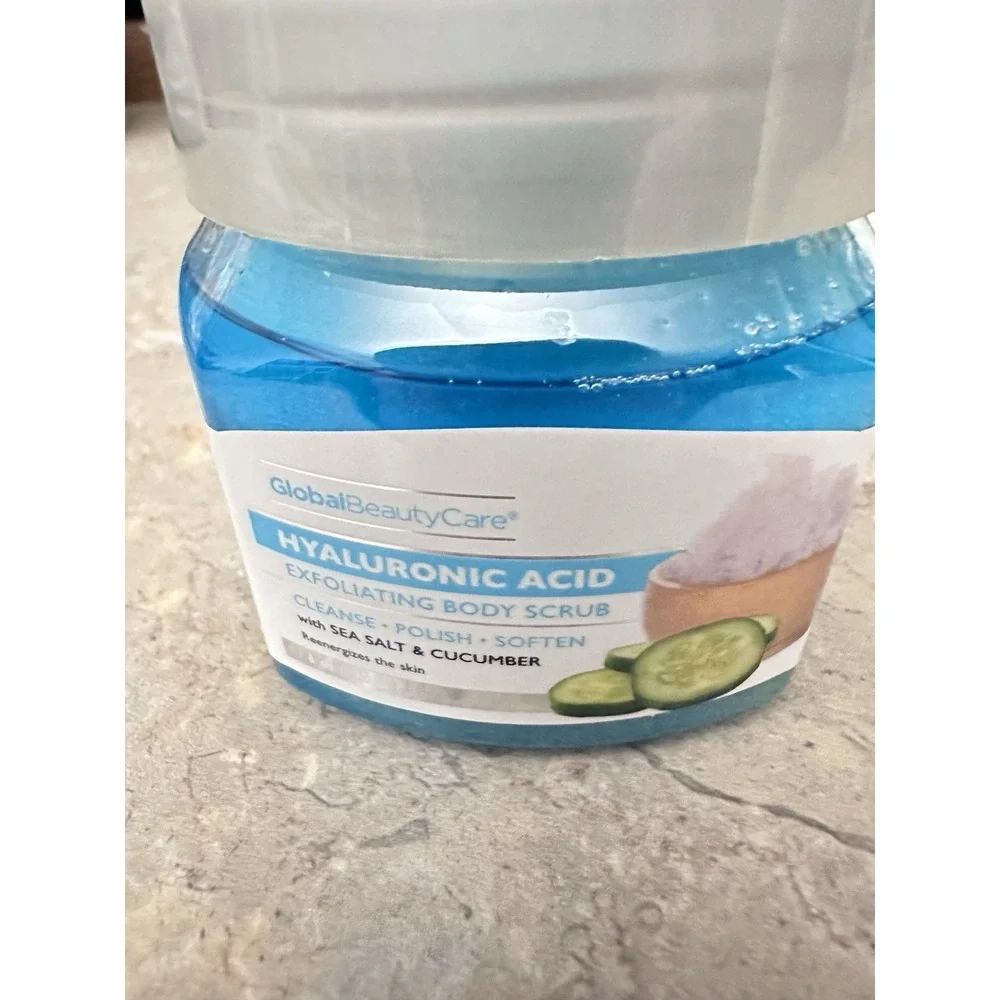 Global Beauty Care Hyaluronic Acid Body Scrub Sea Salt Cucumber 6oz‎
